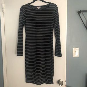 3/$30 | Navy/white stripe long sleeve dress